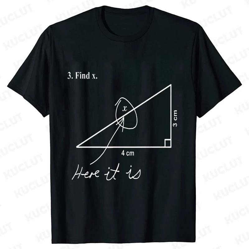 I Love Math Formula Men's T-shirts Street Wear Clothes Short Sleeve Funny Design Y2k Tops Sportwear Casual Vintage Classic Tees