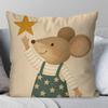Simple Animal Antics Pillow Case Fashion Square Pillowcase Bedroom Sofa Room Ins Decoration Leisure