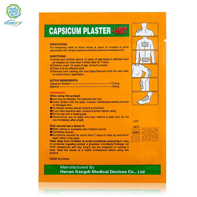 10 Bags Pain Relievers Health Care Medical Capsicum Plaster for Neck Shoulder Pain Relief