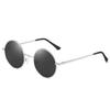 Retro Okrągłe Polarized Okulary Przeciwsłoneczne Męskie Markowe Projektant Okulary Przeciwsłoneczne Vintage Damskie Metalowa Stopowa Ramka Czarne Szkła Okulary Jazda Samochodem UV400