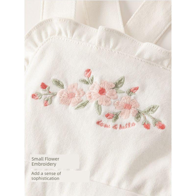 David Bella Children's Suspender Dress Spring New Style Girls' Stylish Suspender Dress Baby Girl White Dress Children's Clothing