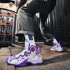 Men's Trendy High-Top Basketball Shoes with Stylish Graphics and Ankle Support