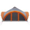 Tipi Tent Gray and Orange 18 Person Polyester and Steel