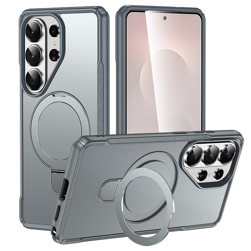 For Magsafe Kickstand Case for Samsung Galaxy S26 S25 S24 S23 Edge Plus Ultra A05 A06 A54 A16 A36 A56 A07 Magnetic Clear Cover