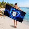 Preston North End Benutzerdefiniertes Strandtuch, Personalisierter Name Textdruck, Fußballlogo Weiches Schnelltrocknendes Handtuch Urlaubsgeschenk