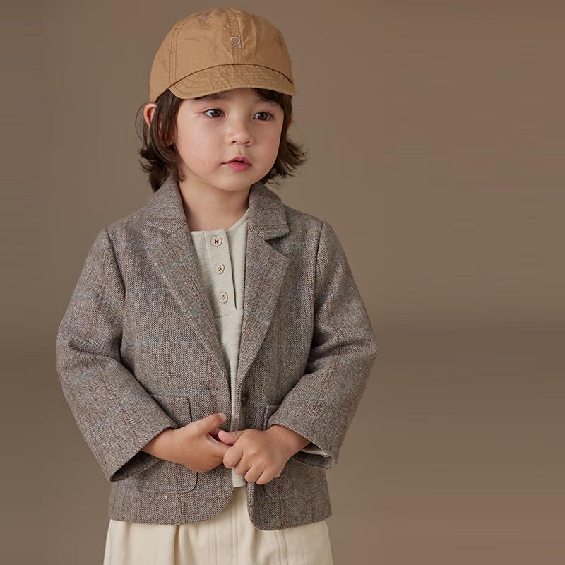HachiHachi Girls' Vintage Plaid Blazer