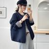 Women S Plus Size Long Sleeve Round Neck Zipper Cotton Padded Coat