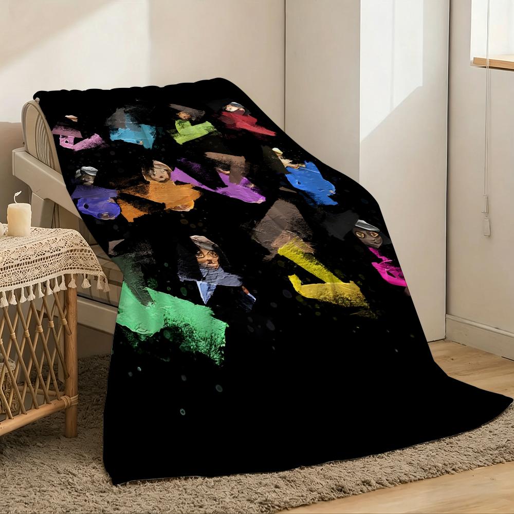 Rapper Drake album cover Throw Lightweight 240g Flannel Blanket Soft Skin-friendly for Summer Cooling 75X95CM