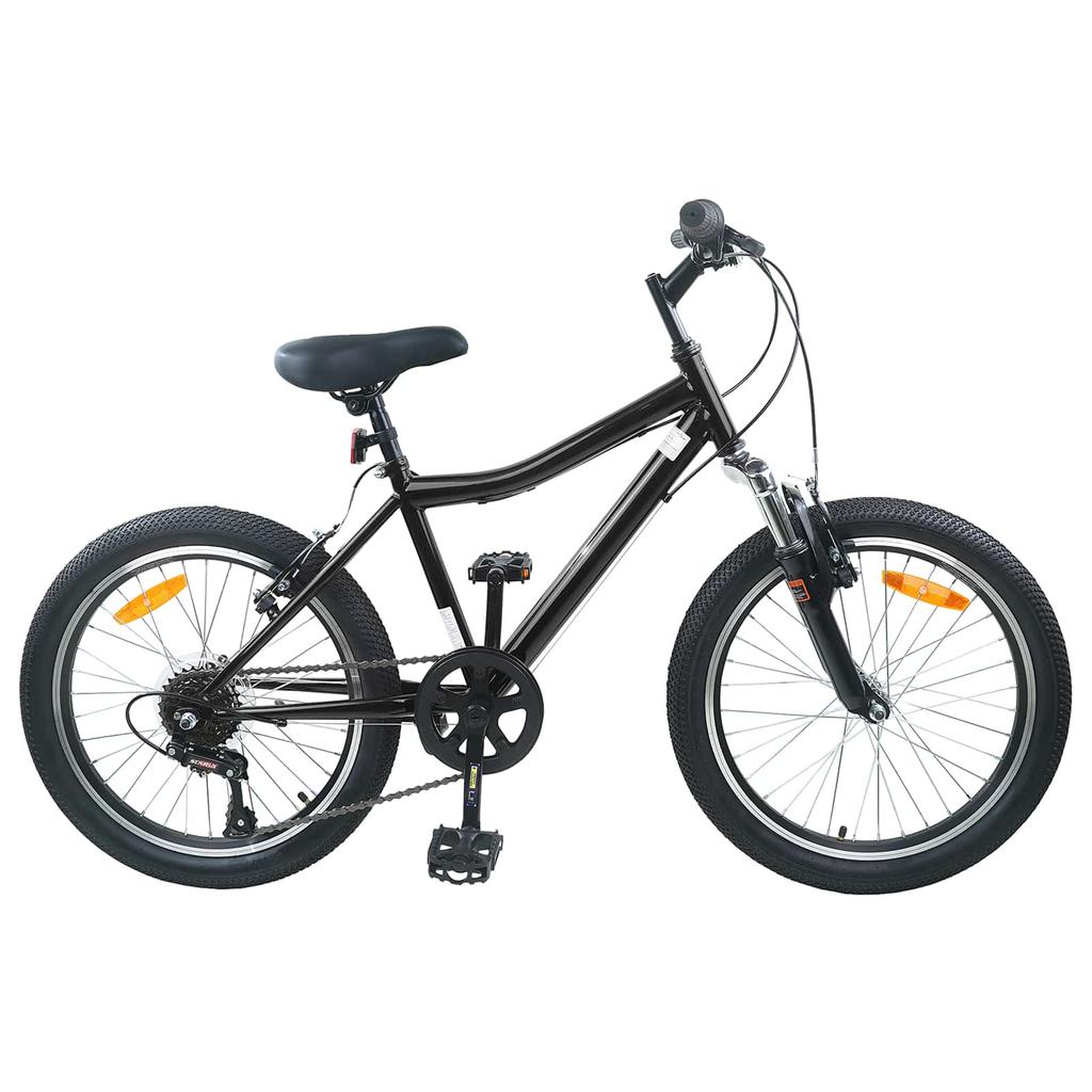 Kids  Bicycle 20 Inch 6 Speed for Ages 6 11 Black