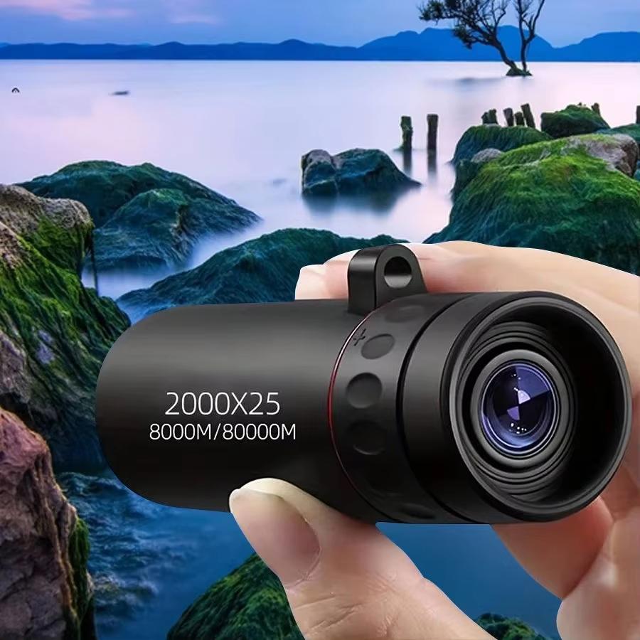 

8X21 HD Monocular Telescope Ipx4 Waterproof Bak4 Prism For Compact Portable Scope For Hunting Travel Sightseeing Concerts And Fi