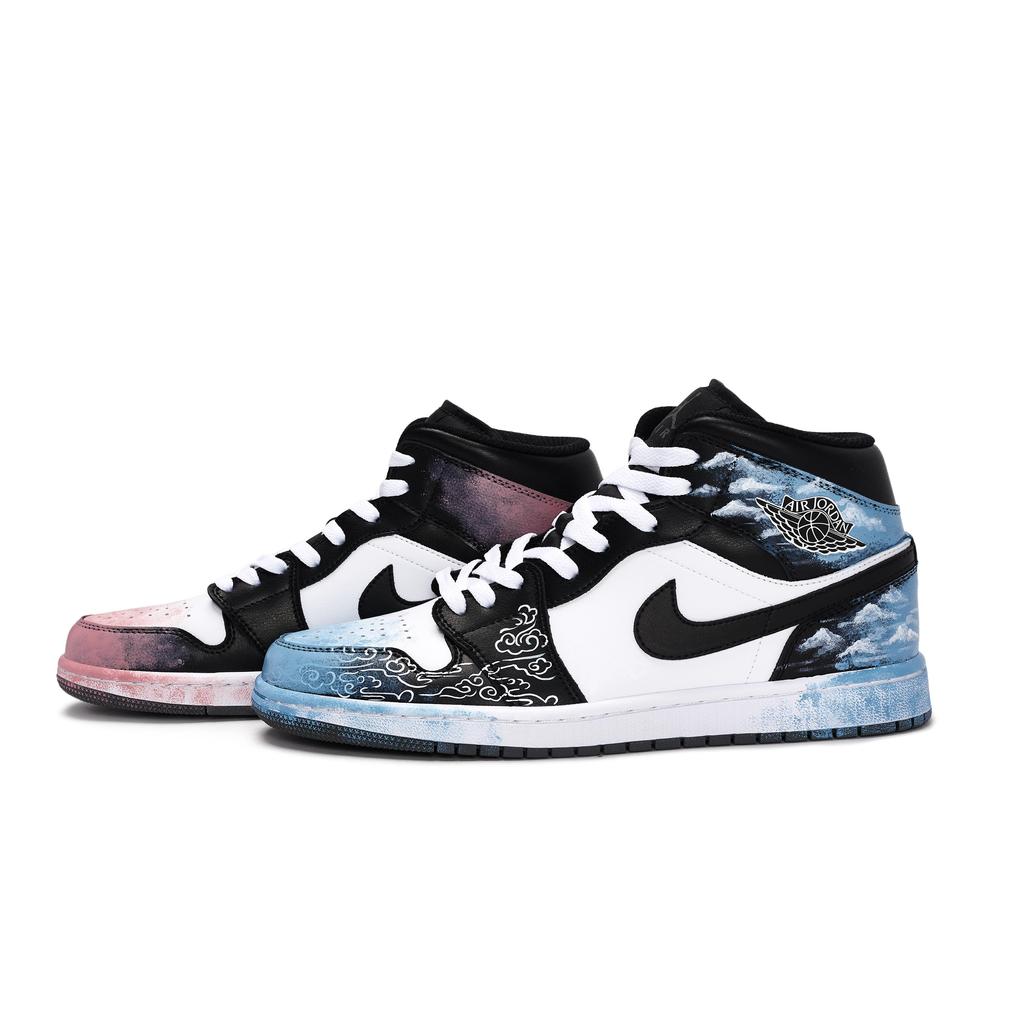 Jordan Air Jordan 1 Mid Top Vintage Basketball Shoes Unisex Blue DQ8426-001(Team80-S-BOX)