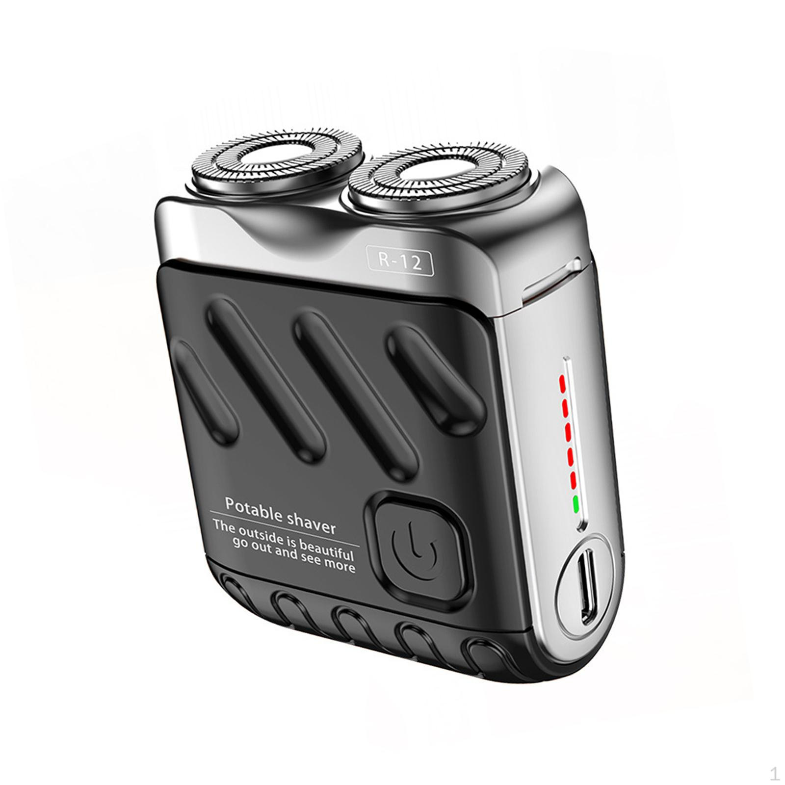 

Мини бритва для мужчин малошумный триммер для бороды на открытом воздухе кемпинг путешествия чёрный