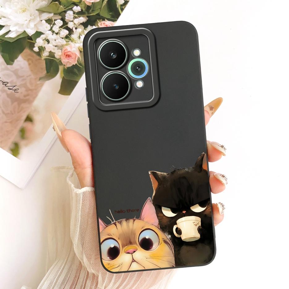 For Realme 15 Pro Case Realme15 RMX5106 Luxury Flowers Cartoon Cover Soft TPU Matte Phone Case For Realme 15T Realme15T 5G Shell