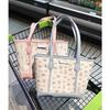 2025 Harajuku Aesthetic Retro Pink Print Tote Bag Women Large Capacity Versatile Shoulder Bag & Wallet cute-themed bag