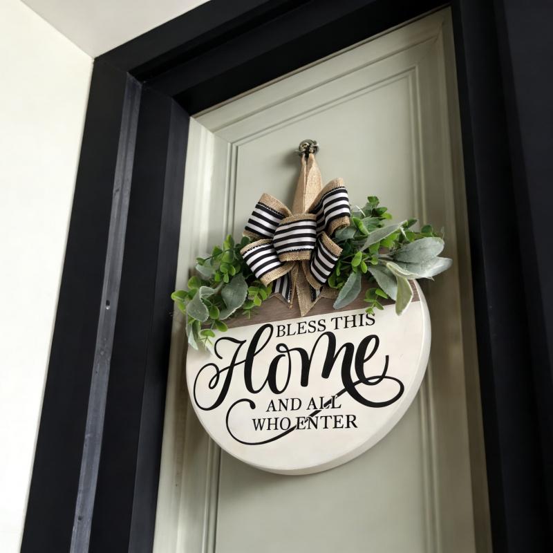 Wooden creative courtyard door ornaments, autumn garden landscape decorations, hanging decorations, outdoor garden arrangement d