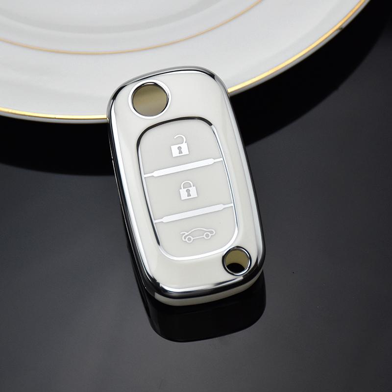 3 Buttons Tpu Key Case Cover For Renault Fluence Clio Megane For Mercedes For Lada Vesta Granta Xray Kalina Priora Sedan Sport