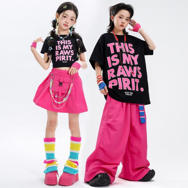 Kids Hip Hop Dance Outfit Girls Boys Jazz Performance Costume Set Streetwear