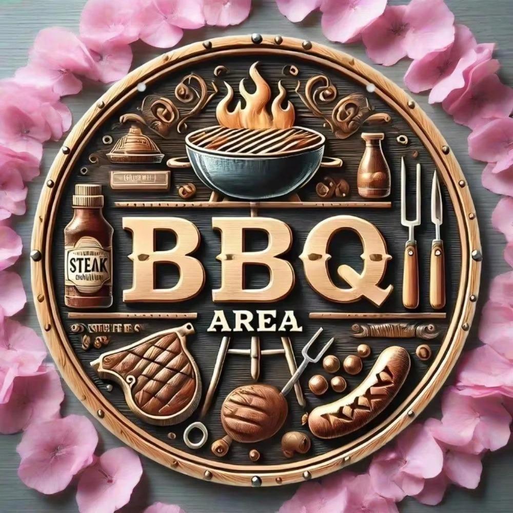 Decorazione Artistica in Metallo Vintage Segno in Ferro Arrugginito Cucina Esterna Griglia BBQ Bar Regali