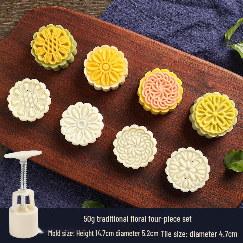 Forma do wytłaczania księżycowych ciastek typu Snow Skin i ciastek z fasoli mung, ręcznie tłoczona