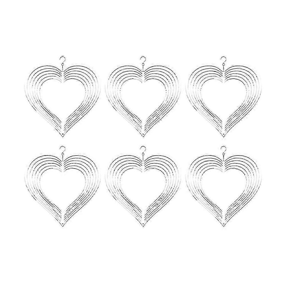 6Pcs Sublimation Wind Spinner Blanks 3D Wind Spinners Hanging Wind Spinners for Outdoor Garden Deco hwy