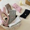 Thickened Lace Dot Yarn Wool Socks, Women's Heart-shaped Embroidered Mid-calf Socks, Warm Autumn and Winter Thick Thread Pile Socks