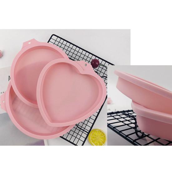 45085 Zoll Form wiederverwendbare runde Liebes-Herz-Mousse-Silikon-Kuchenform Backen
