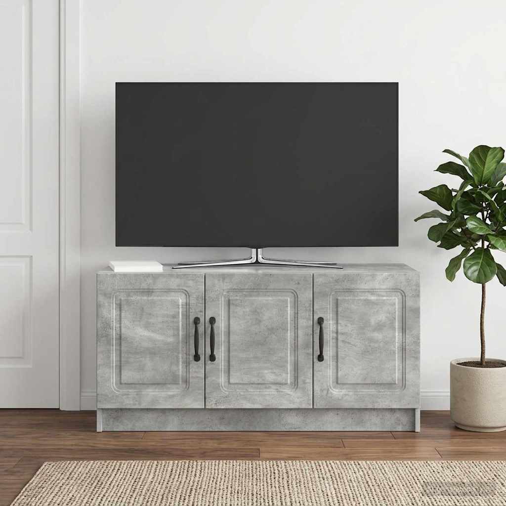 TV Cabinet Concrete Grey 99 x 34.5 x 47 cm Particleboard