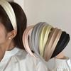 Korean Retro Mori Girl Cream Wide Edge Headband - High Skull Wash Face Accessory for Women