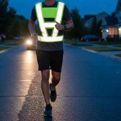 High Visibility Reflective Vest Belt for Night Running and Cycling Safety Security Warning Vest