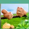 Entzückende Wald-Eichhörnchen-Harzfigur für kreative Miniatur-Gartendekoration