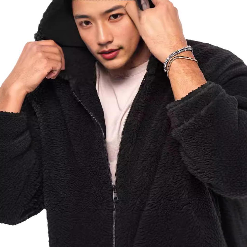 2023 Men's Double-Sided Arctic Fleece Hooded Zip-Up Winter Jacket