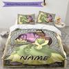 3pcs Princess5 Cover Set - Personalized Name, HD Printed Bedding with 1 Cover and 2 Pillowcases - Perfect for Home Decor, Easy Care