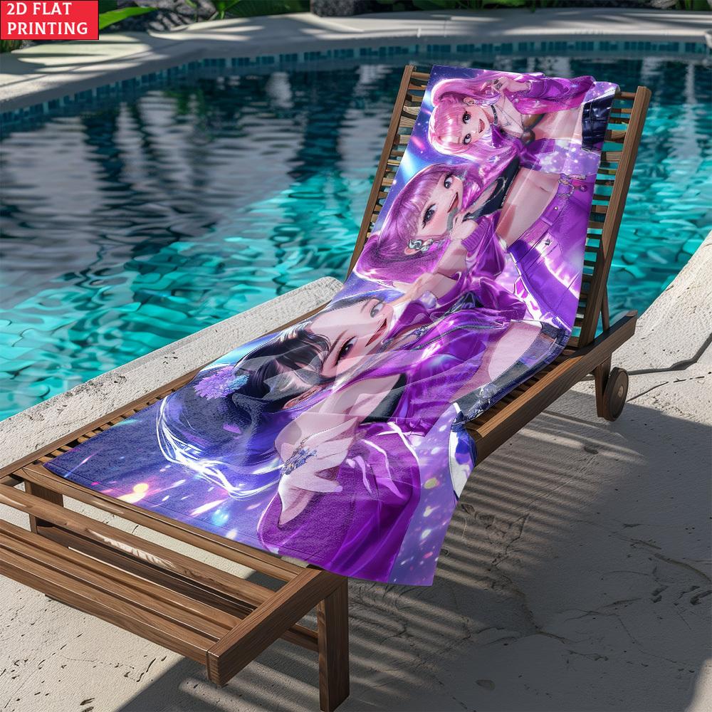 1pc K-pop Anime Idol Girl Group Beach Towel Microfiber Soft Quick Dry Gym Sports Towel Bath Towel for Bathroom Swimming Outdoor