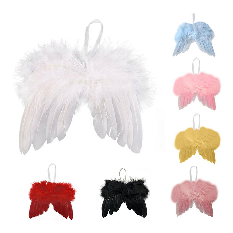 Feather Wing Decor Exquisite Lovely Chic Angel Christmas Tree Decoration Hanging Ornament Home/Party/Wedding/Propose Ornaments