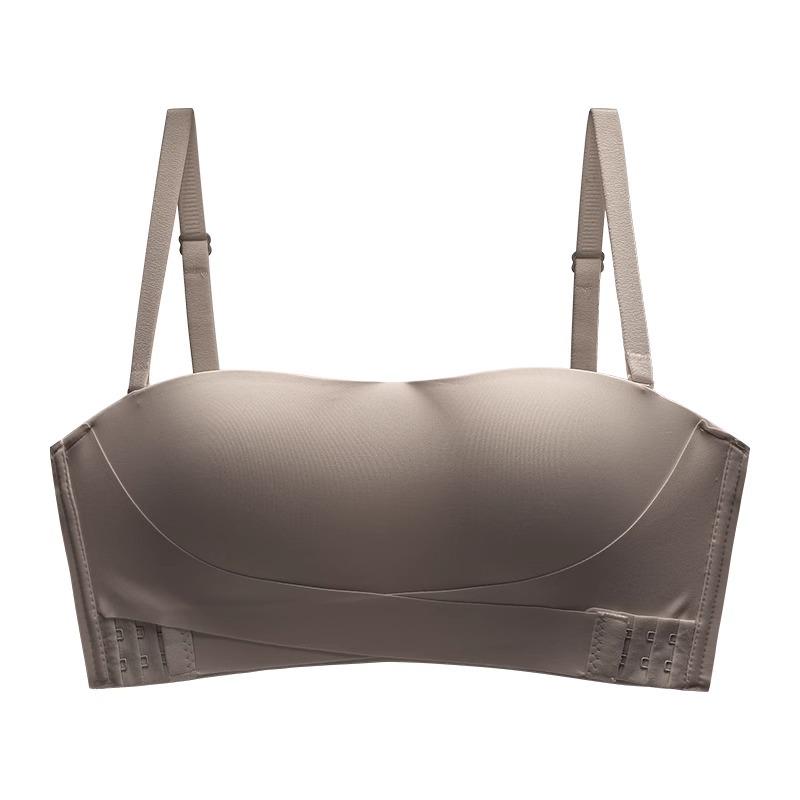 Women's Strapless Push-Up Bandeau Bra: Non-Slip, Anti-Exposure, Seamless, for Small Busts