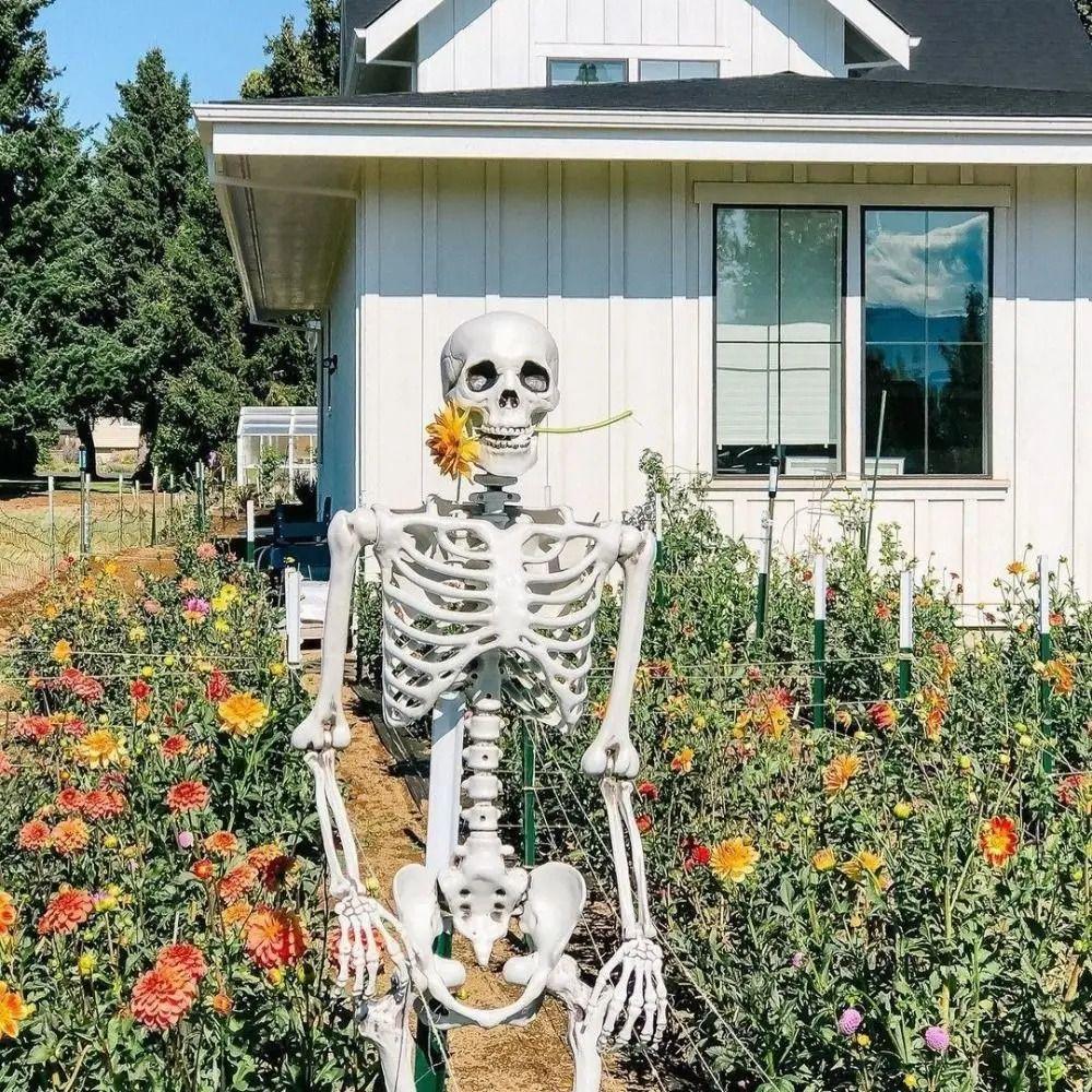 LED Lights Skeleton Human Model Decoration Glow In Dark Scary Decoration  Haunted House