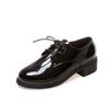Maogu Oxford Shoes Woman Casual Lace Up Flats Female Creepers Ladies Leather Shoe Black Low Heel Women Flats New British Style