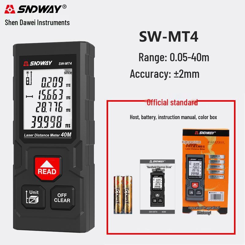SNDWAY High-Precision Laser Distance Meter and Electronic Ruler.