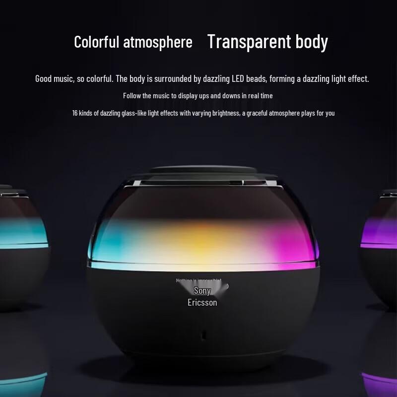 SOAIY S65 Portable Bluetooth Speaker with Colorful LED Lights CN Plug (adapter Included)