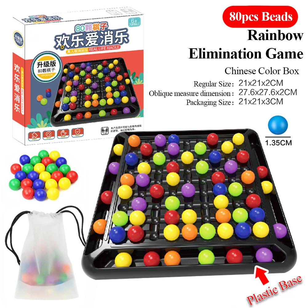 Regenbogen-Brettspiele für Kinder, Puzzle, magisches Schachbrettspiel, Farbabstimmung, Eliminierungsspiel, Spielzeug-Set für Geschenke