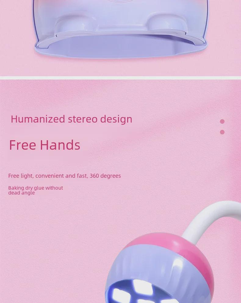 Rotatable 2-in-1 Nail Lamp and Dryer with Phototherapy