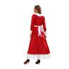 LYRIA New Christmas Adult Plush Edge Dress Women's Holiday Party Costume Santa Claus Cosplay Hat Apron Set Performance Costume