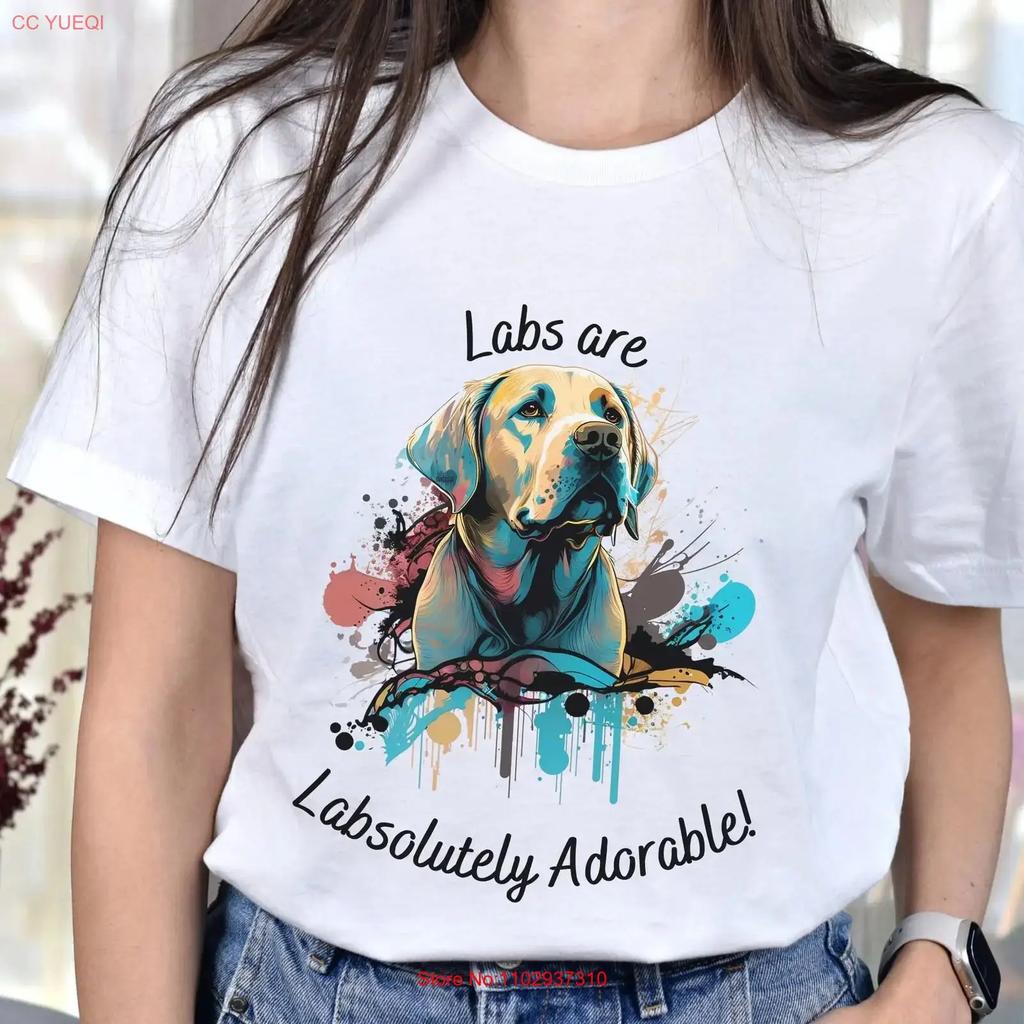 Lab Lover T Shirt Labrador Retriever Labsolutely Owner Dog Cute Vintage Stretched Graphic Designer Clothes Breathable