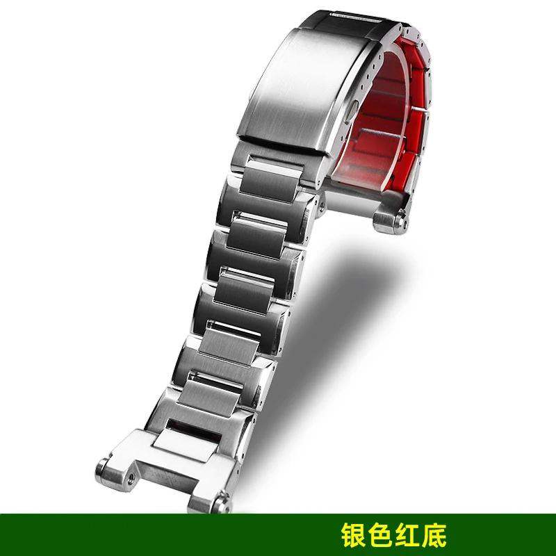 

MTG B2000 Запасной Ремешок Браслет для Casio G-SHOCK Серии MTG-B2000 316L Сплошная Нержавеющая Сталь Красное Нижнее Часовое Полотно For MTG-B2000
