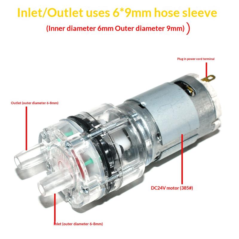 Dc 24V High Temperature Resistance 100 Degrees Celsius Mini Micro Water Pump Diaphragm Water Pump Vacuum Pump