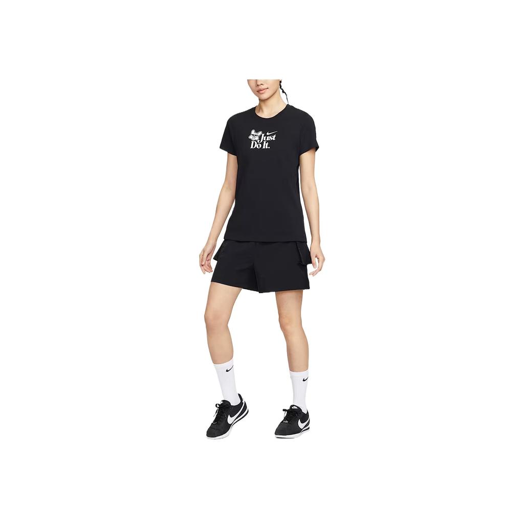 Nike Sportswear Soft Comfortable Fashion Versatile Short Sleeve T-Shirt Women Tops Black IM5974-010