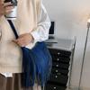Large Retro Fringed Handbag Totes Bag  PU Messenger Bag Zipper Soft Ethnic Style Women’s Fringed Leather Shoulder Bag