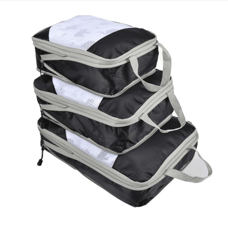 Popular Travel Storage Bag Set: 3-Piece Waterproof, Compressible Clothes Organizers