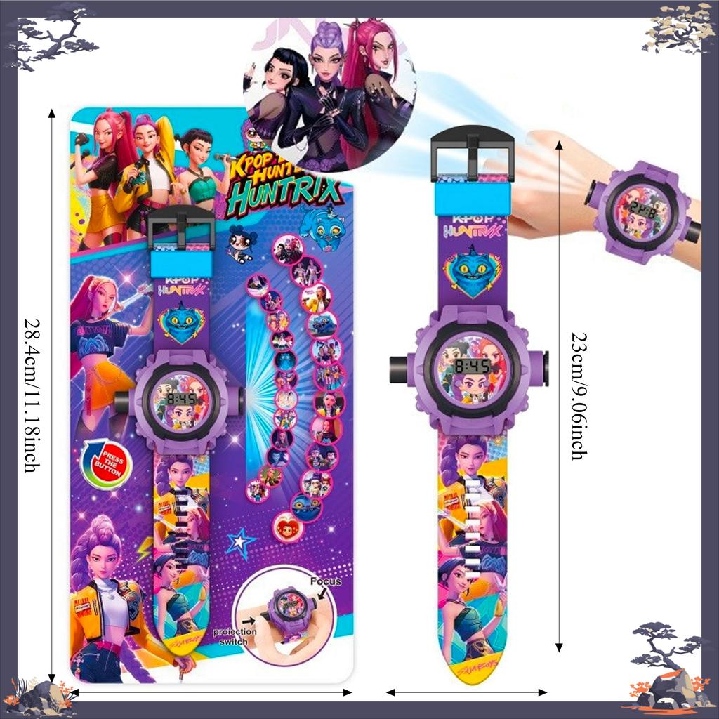 Peripheral children's projector lightweight watch K-POP demon hunter electronic multifunctional wristband toy birthday gift