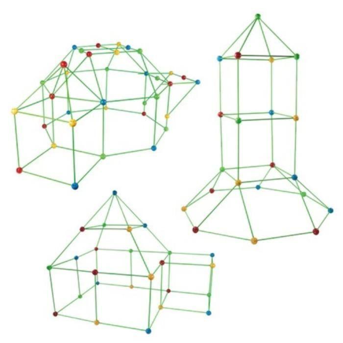 SHOP-STORY- MAGICASTLE : Kit de Construction de Cabanes pour Enfants - 175 pièces